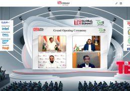 Vice President Venkaiah Naidu, Nithin Gadakari, Sridhar Reddy, Mahavir Sharma seen at virtual inauguration of TiE Global Summit 2020-2